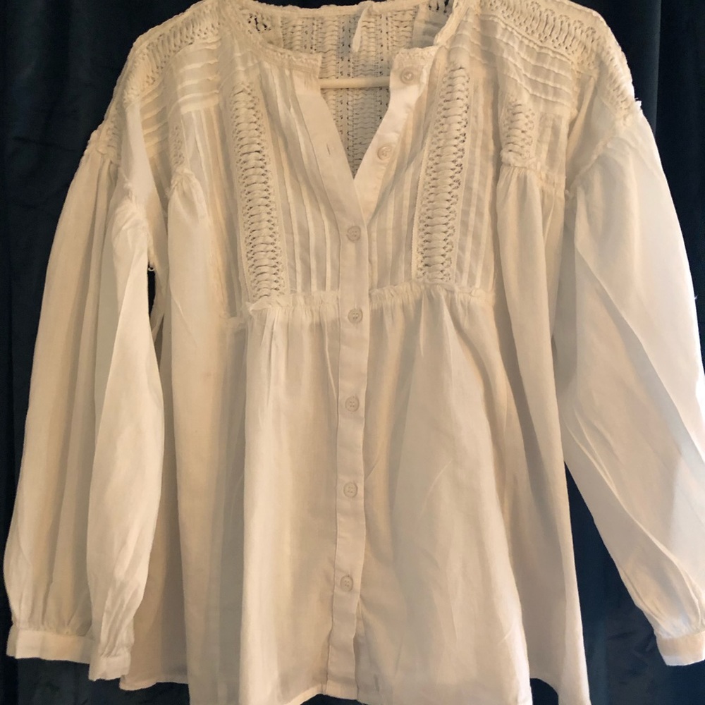 Mango peasant blouse